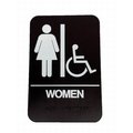 Don-Jo Women's / Handicap ADA Brown Bathroom Sign HS906005